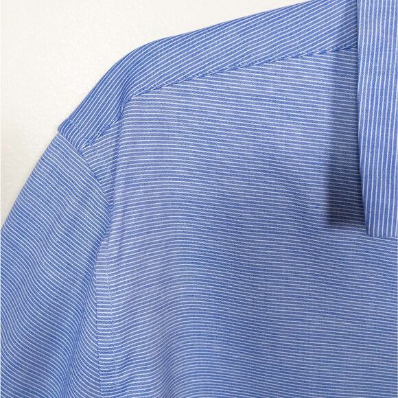 ARTEFACT Stockholm Stretch Poplin Shirt in Blue Stripe Men's Regular Fit Small - Picture 4 of 7